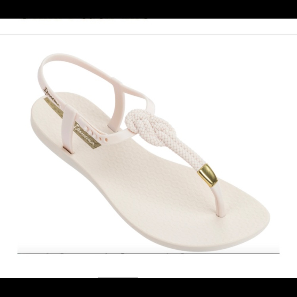 Ipanema Mara beige and gold Brazilian sandals 9